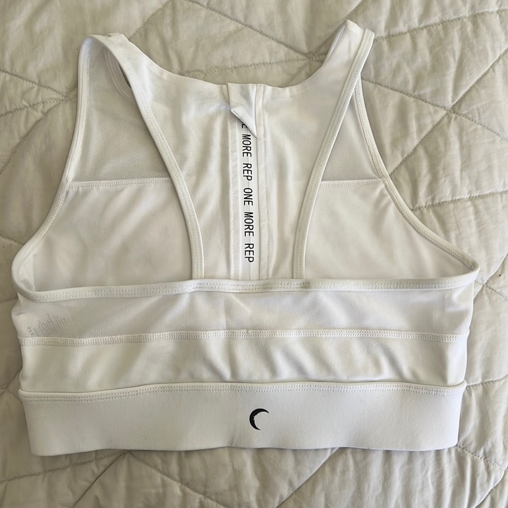 Zyia Active All Star Bra "One More Rep'" Sports Bra White Size medium * no pads